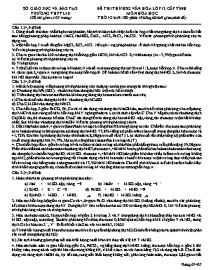Đề thi thử Học sinh giỏi cấp tỉnh môn Hóa học Khối 12 (Có đáp án)